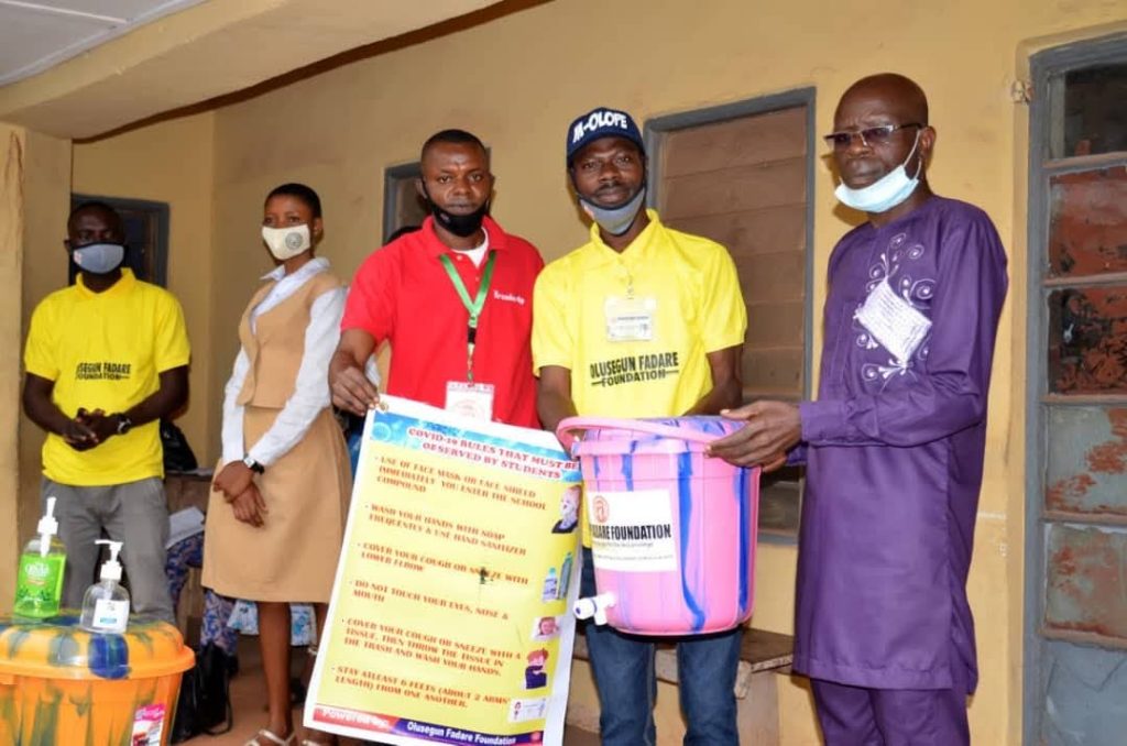 Olusegun fadare Foundation Community COVID intervention